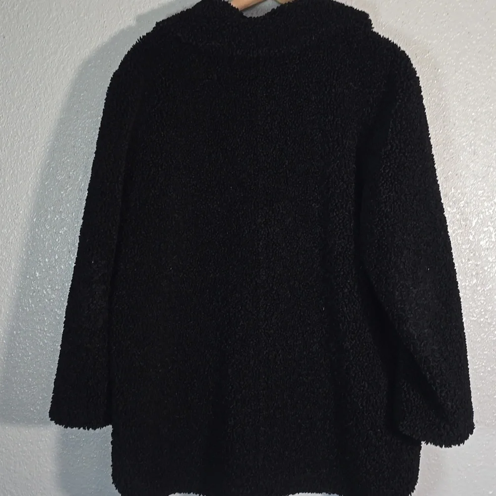 Zara Women's Black Teddy Coat